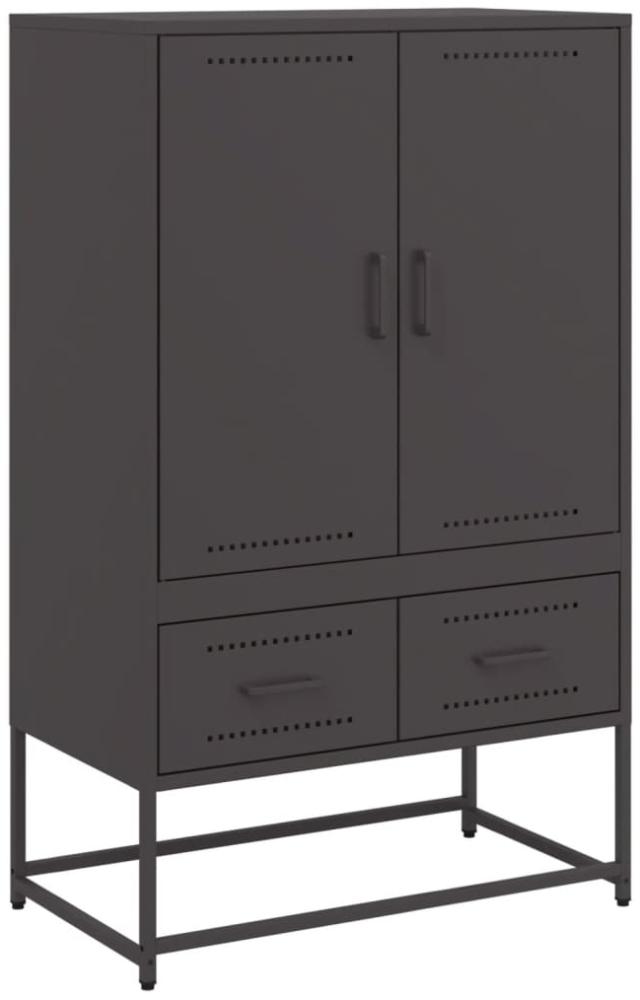 vidaXL Highboard Schwarz 68x39x111,5 cm Stahl 846608 Bild 1
