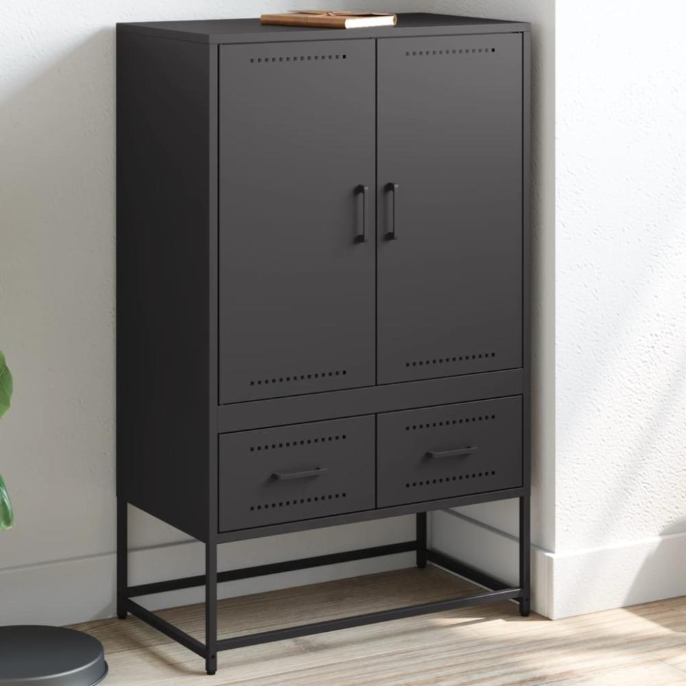 vidaXL Highboard Schwarz 68x39x111,5 cm Stahl 846608 Bild 1