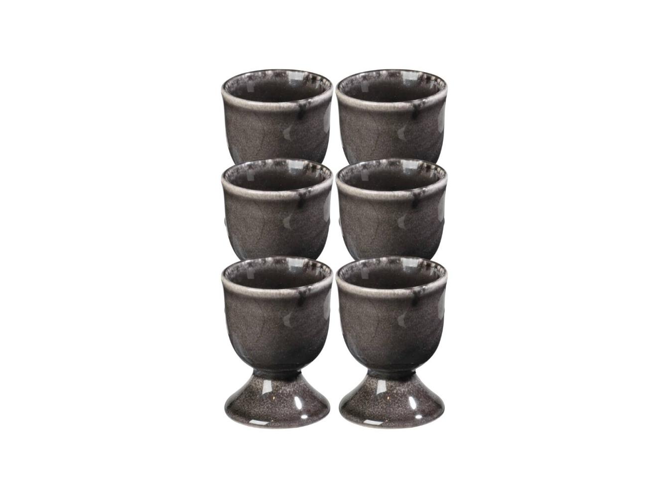 Broste Copenhagen NORDIC COAL Eierbecher 6,5 cm Set6 Bild 1