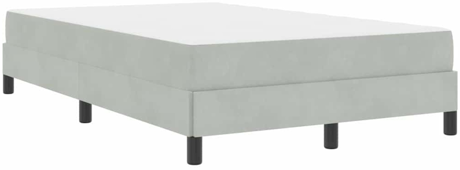 vidaXL Boxspringbett mit Matratze Hellgrau 120 x 190 cm Stoff 3398677 Bild 1