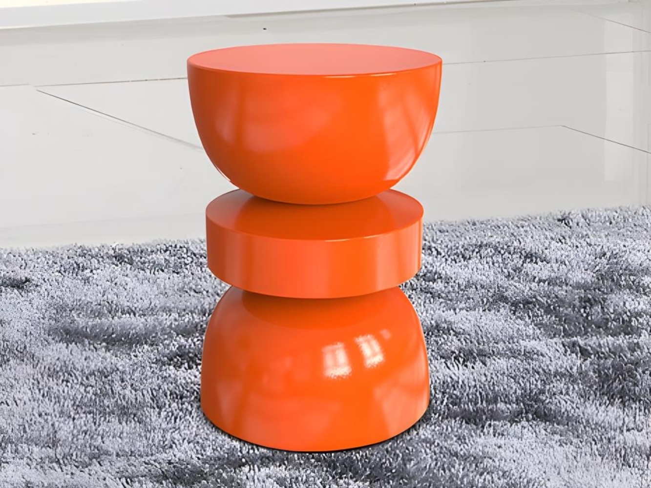 Vente-unique - Beistelltisch aus Metall - Orange - TUVAMI Bild 1