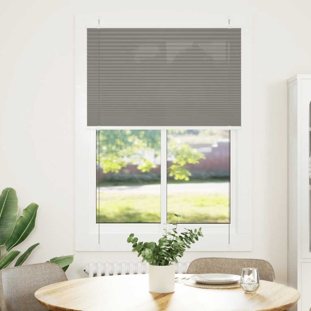 vidaXL Plissee Anthrazit 100x150 cm Stoffbreite 99,4 cm Polyester 4015092 Bild 1