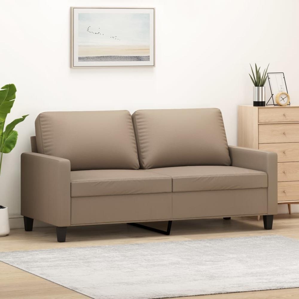 vidaXL 2-Sitzer-Sofa Cappuccino-Braun 140 cm Kunstleder 359141 Bild 1