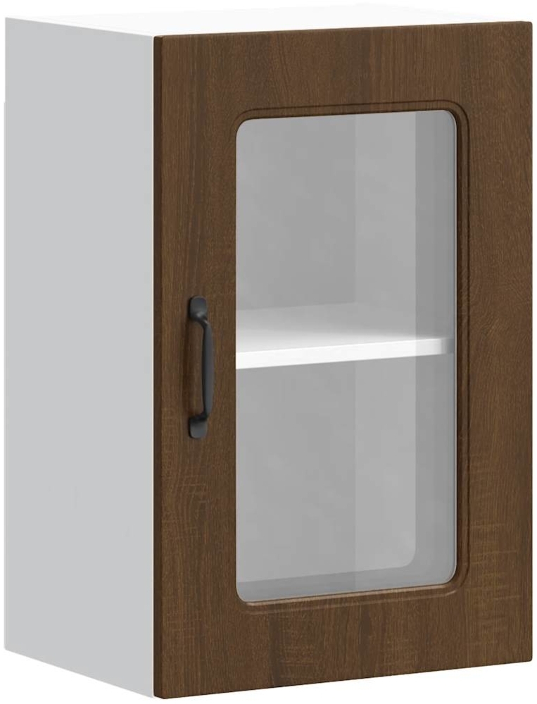 vidaXL Küchen-Hängeschrank mit Glastür Kalmar Braun Eichen-Optik 853534 Bild 1