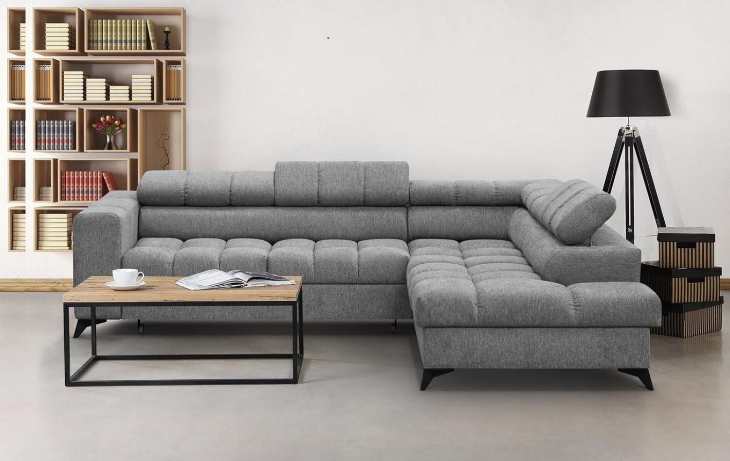 Beautysofa Ecksofa Volf Die Lieferung beinhaltet die Lieferung in die Wohnung, mit Schlaffunktion, mit Bettkasten, mit verstellbare Kopfstützen Bild 1