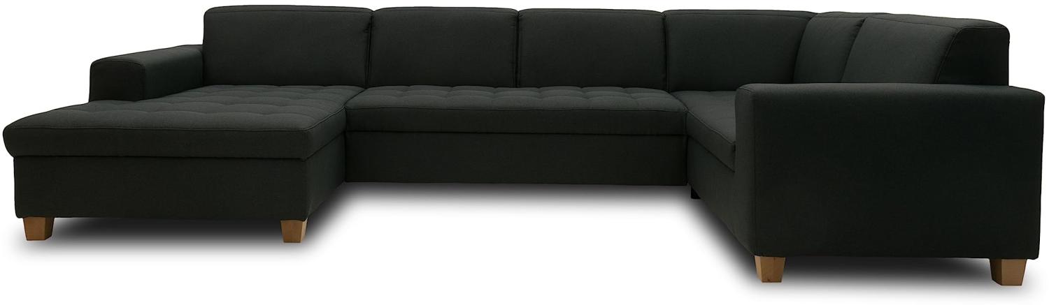 DOMO. collection Sugar Wohnlandschaft, Sofa, Couch, Polstergarnitur, Moderne U-Form, anthrazit, 162 x 333 x 199 cm Bild 1