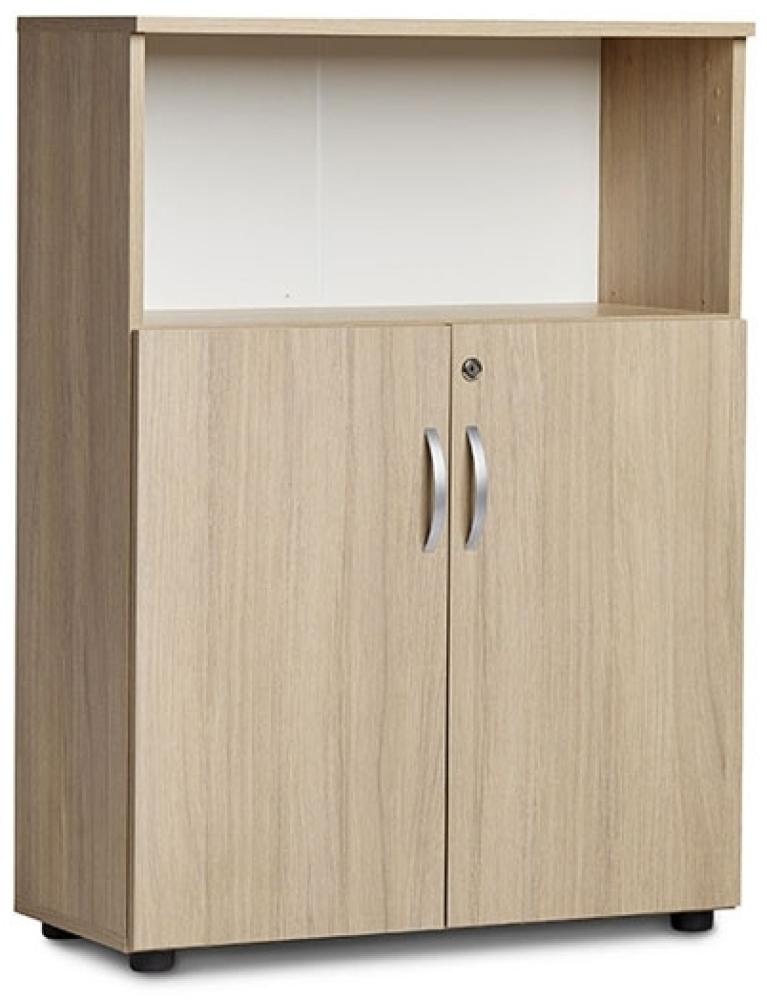 Büroschrank Ekoflex 800x1090 mm Eiche mit niedrigen Türen Bild 1