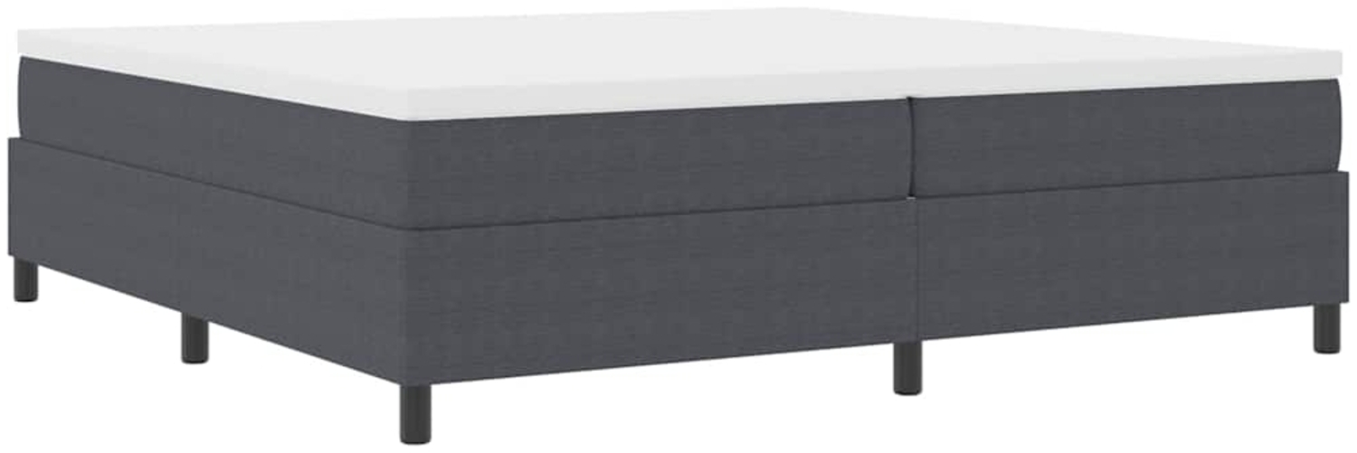 vidaXL Boxspringbett Dunkelgrau und Weiß 203 x 200 x 60 cm Cordstoff 3337483 Bild 1