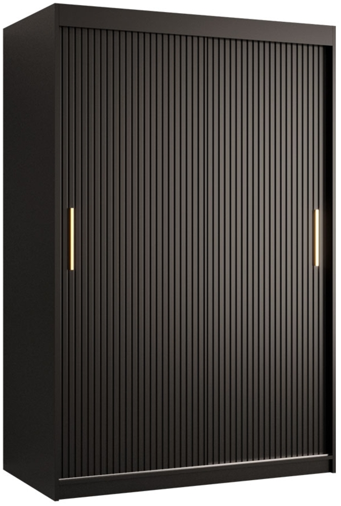 Kleiderschrank Kirtan Slim 1 120 (Farbe: Schwarz, Größe: 120 cm) Bild 1