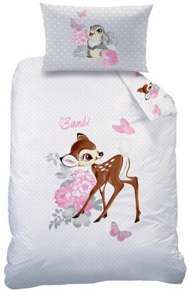 Baby Flanell Wende Bettwäsche Disney Bambi 100 x 135 cm Biber Bild 1