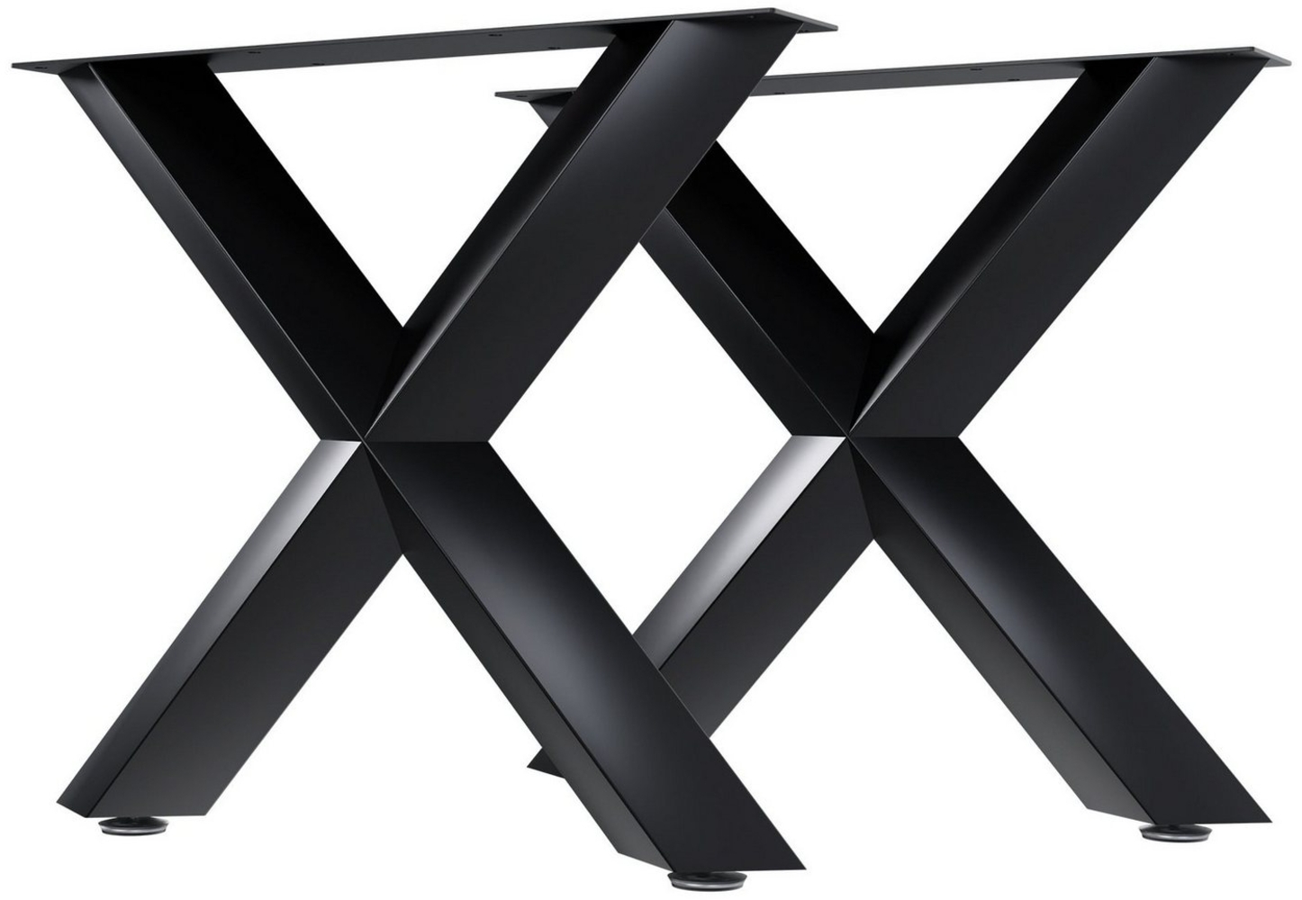 TPFLiving Tischbein Tarvo, Kreuzgestell aus schwarzem, pulverbeschichtetem Stahl Bild 1