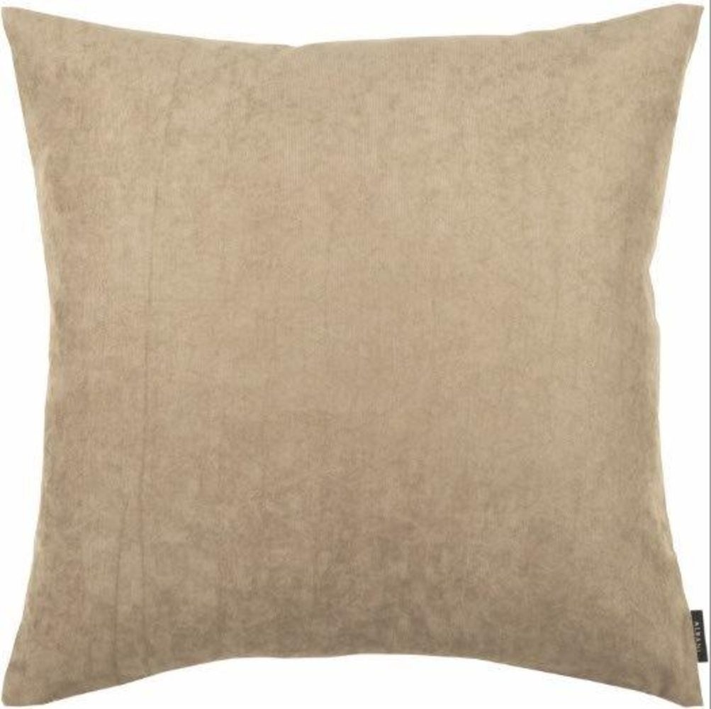 Kissen Velour Taupe mit Füllung 50x50 cm Bild 1