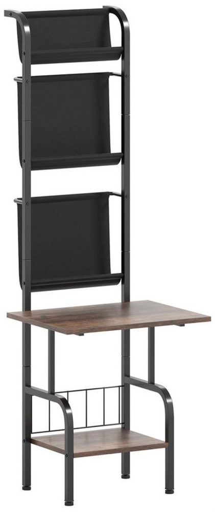 KOMFOTTEU Regal, Schallplattenhalter mit 5 Ebenen, Metallbeinen & Ablagefläche Bild 1