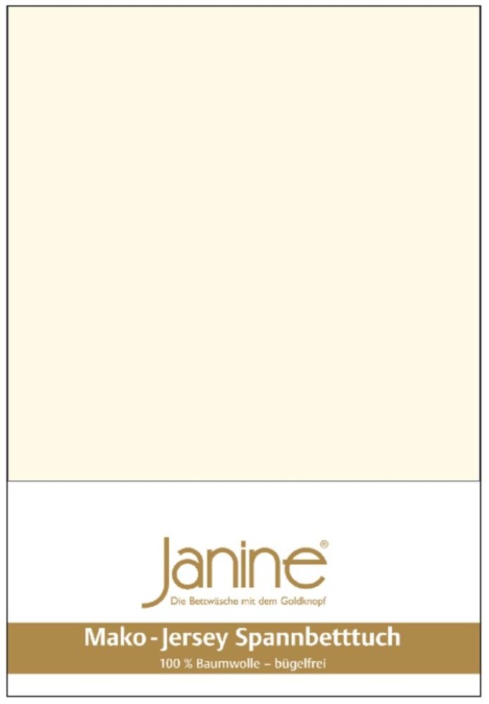 Janine Mako Jersey Spannbetttuch Bettlaken 180 - 200 x 200 cm OVP 5007 07 natur Bild 1