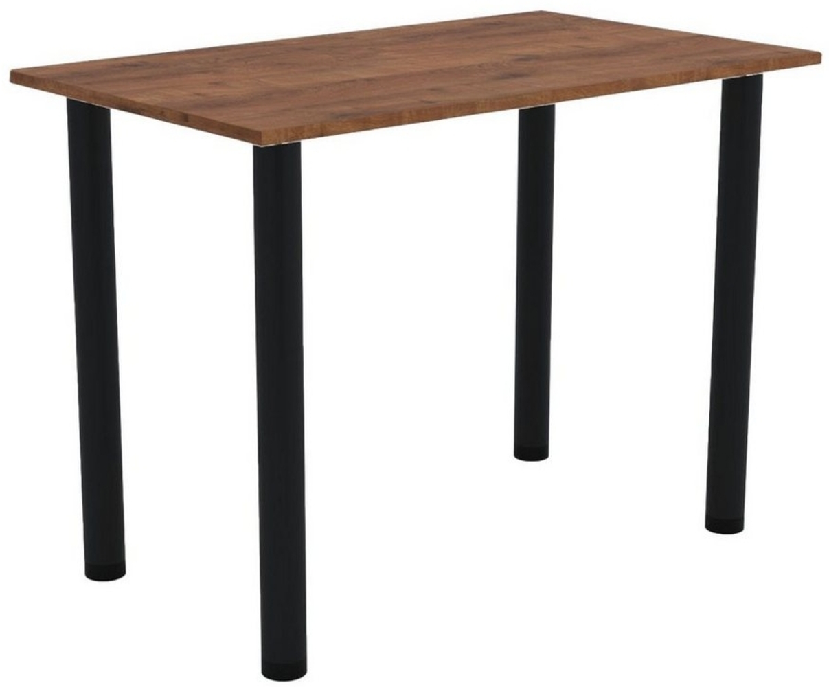 AKKE Esstisch, Esszimmertisch mit schwarzen Beinen Küchentisch Bürotisch 2mm PVC Bild 1