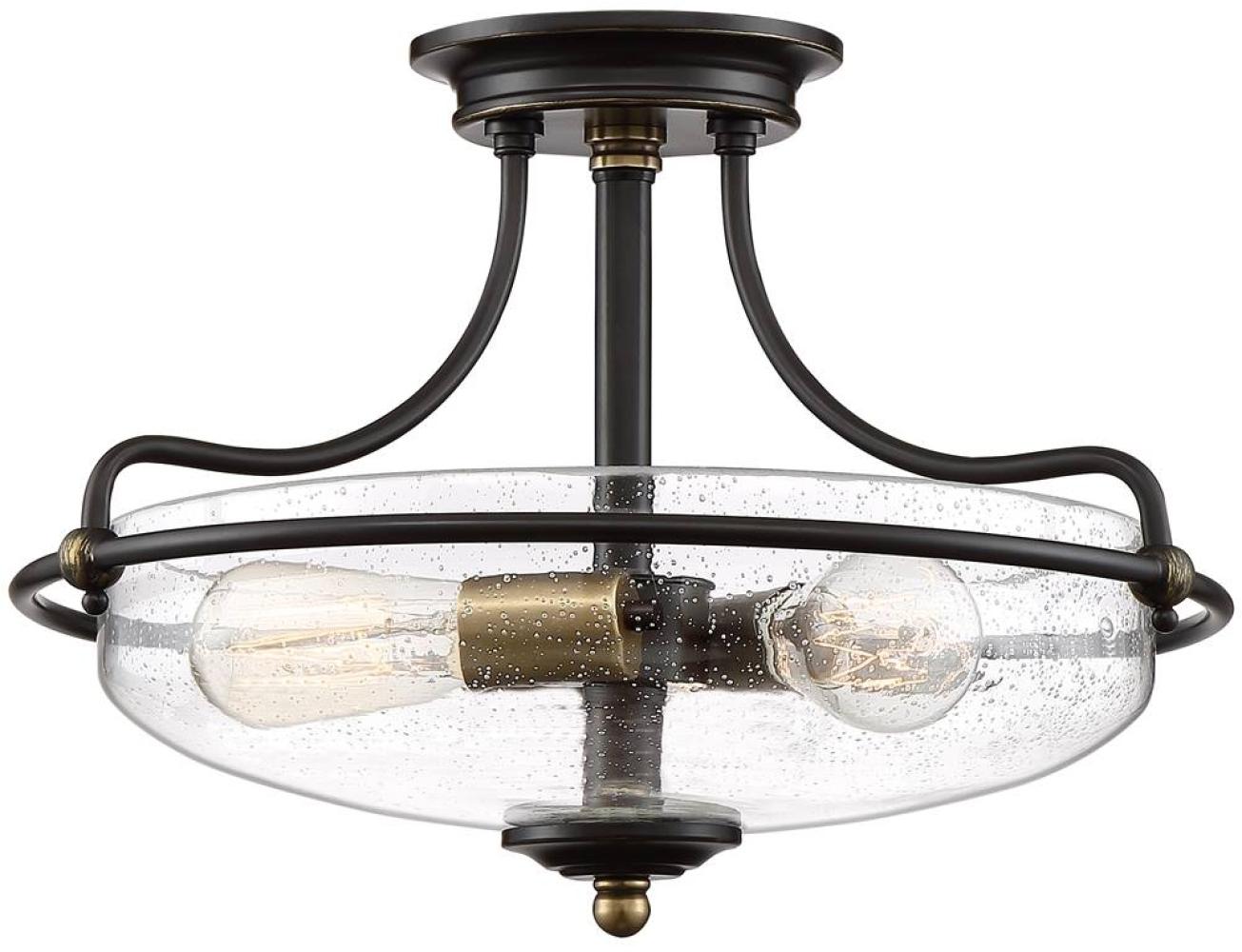 Elstead Lighting Griffin 3-Light Semi-Flush Light Deckenleuchte Bronze Bild 1