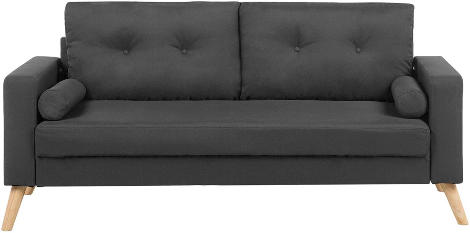 2-Sitzer Sofa Polsterbezug dunkelgrau KALMAR Bild 1