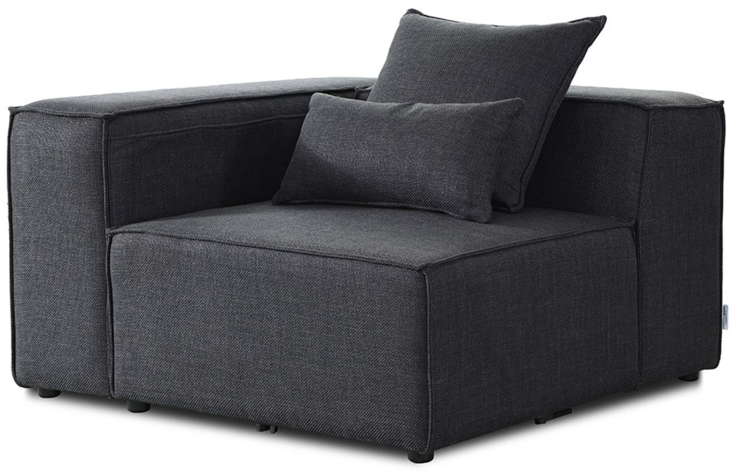 HOME DELUXE Modulares Sofa Linkes Ecksofa VERONA - 120 x 70 cm Anthrazit Bild 1