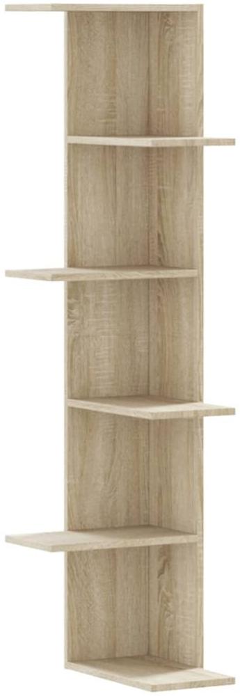 vidaXL Wand-Eckregal Sonoma-Eiche 36,5x36,5x140 cm Holzwerkstoff 852629 Bild 1