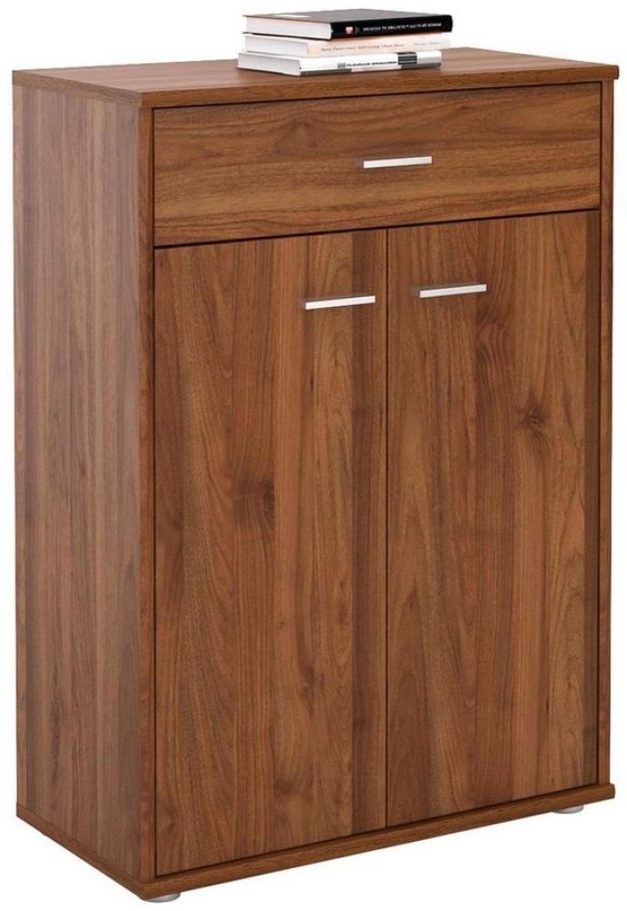 CARO-Möbel Kommode Sideboard Schrank Tommy in nussbaum, Anrichte Highboard mit Schublade und 2 Türen Bild 1