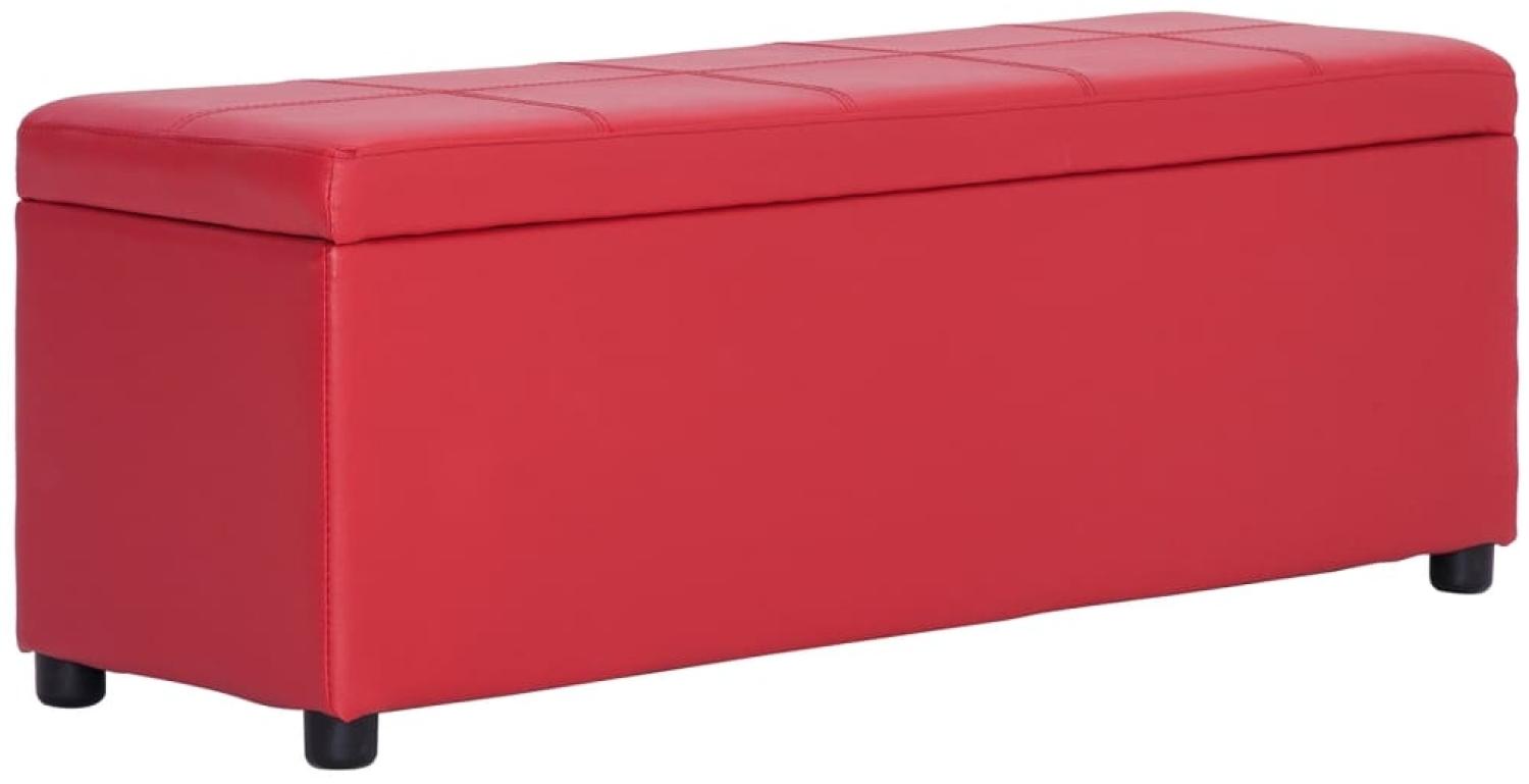 vidaXL Bank mit Staufach 116 cm Rot Kunstleder 281314 Bild 1