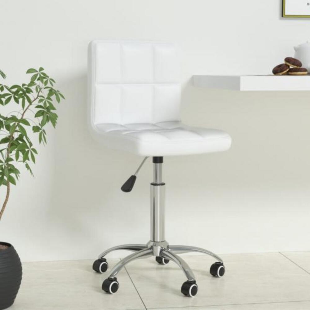 vidaXL Bürostuhl Drehbar Weiß Kunstleder [334333] Bild 1