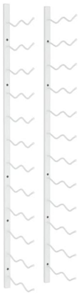 vidaXL Wand Weinregal für 24 Flaschen Weiß Eisen 340883 Bild 1