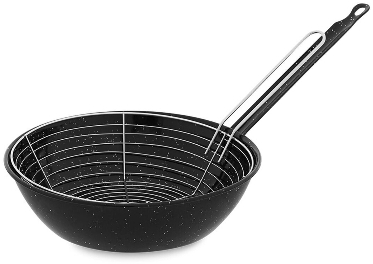 Bratpfanne mit Korb Vaello Schwarz Emaillierter Edelstahl (Ø 28 cm) Default Title Bild 1