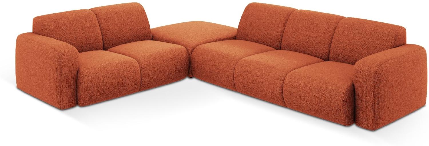 Micadoni Boucle Ecksofa Molino 6-Sitzer Links Chenille Terrakotta Bild 1