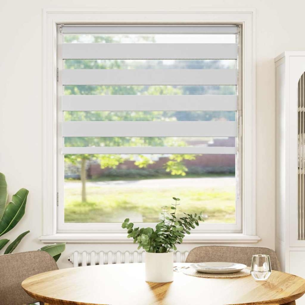 vidaXL Zebrarollo Weiß 105x150 cm Stoffbreite 100,9 cm Polyester 4014756 Bild 1