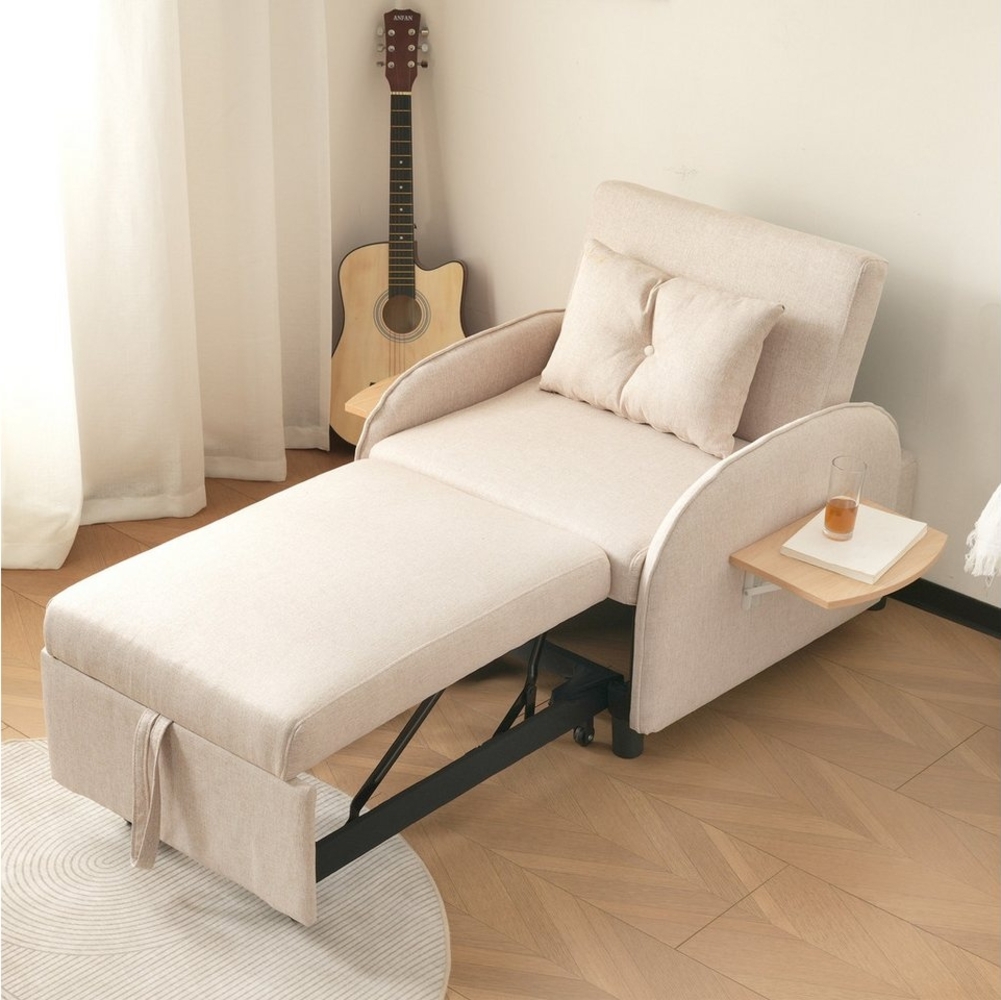 MODFU Schlafsofa 3-in-1 Ausziehbares Einzel-Schlafsofa, Liegestuhl, Schlafstuhl, Sessel 1 Teile, ideal für kleine Räume Bild 1