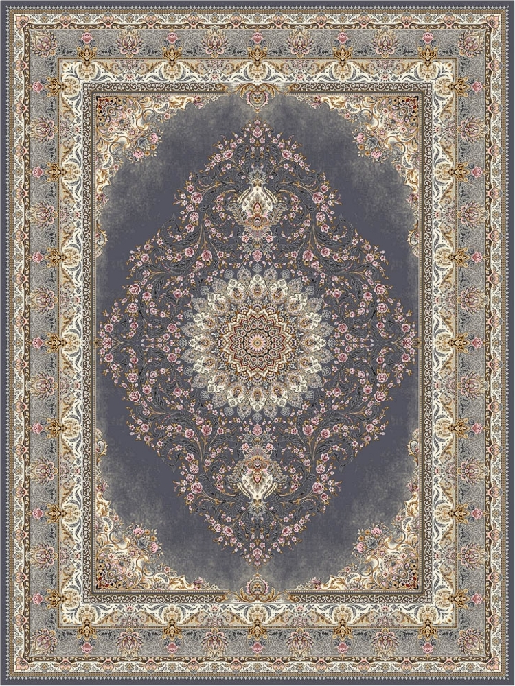 Morgenland Orientalischer Webteppich - Beauty Array - rechteckig - 350 x 250 - Grau Bild 1