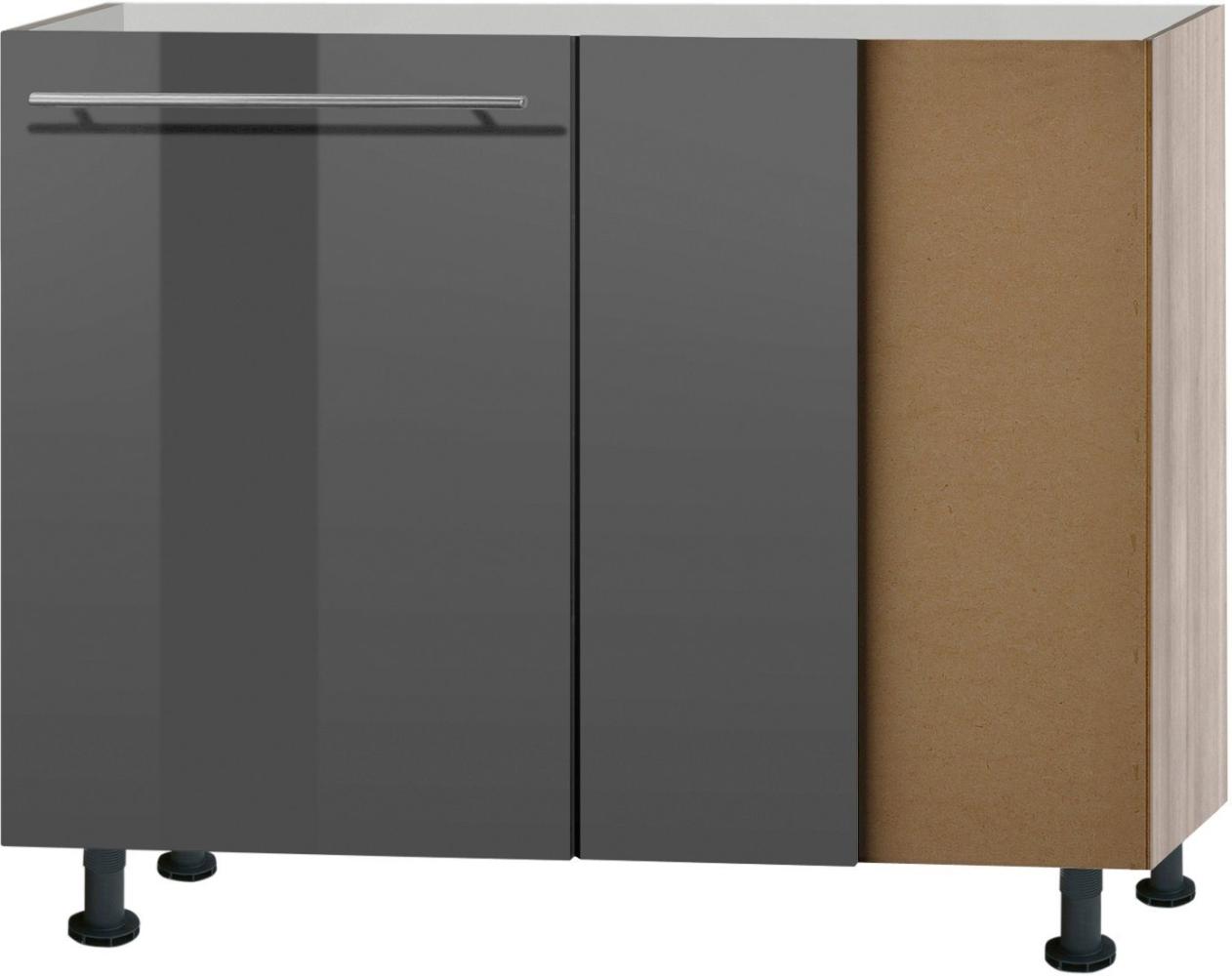 OPTIFIT Eckunterschrank Bern 100 cm breit, mit 1 Tür mit höhenverstellbaren Füßen, mit Metallgriff Bild 1