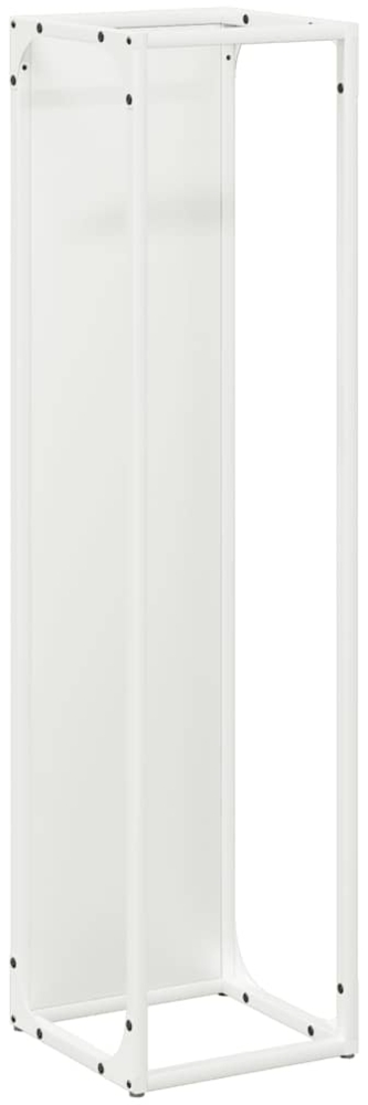 vidaXL Brennholzregal Weiß 25x25x100 cm Kaltgewalzter Stahl 864268 Bild 1