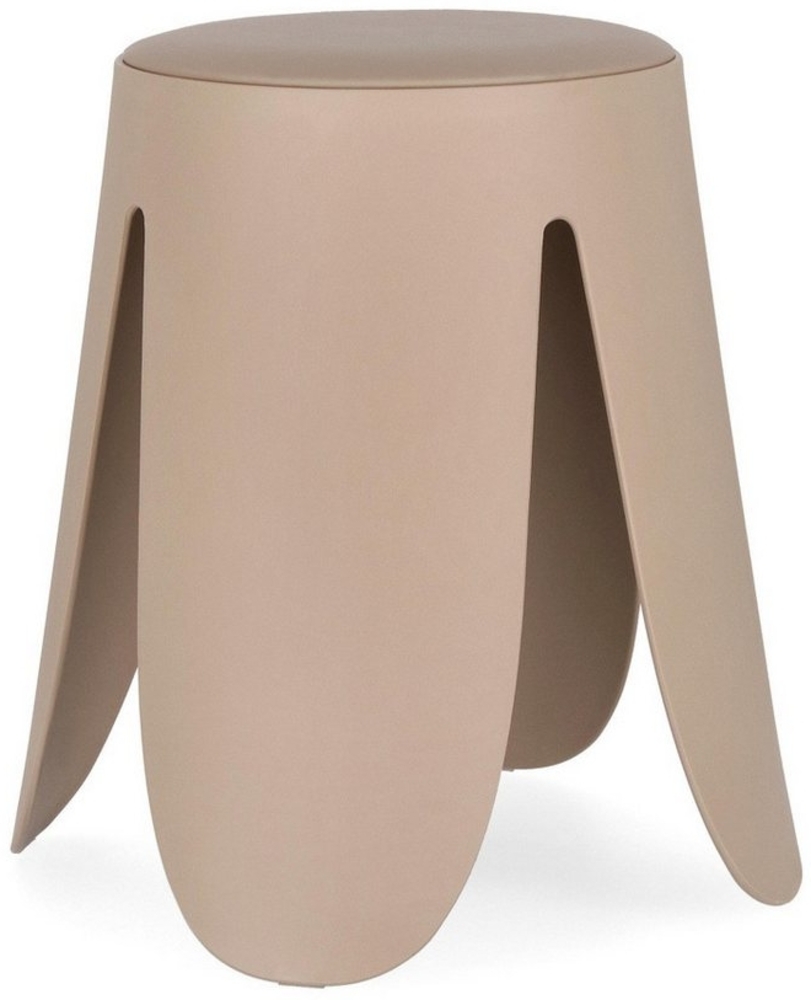 Hocker Imogen aus Kunstleder, Taupe, 37 x 37 x 47 cm Bild 1