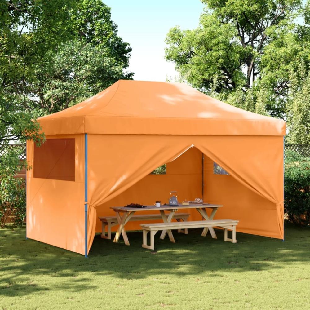 vidaXL Partyzelt Faltbar Pop-Up mit 4 Seitenteilen Orange 4004977 Bild 1