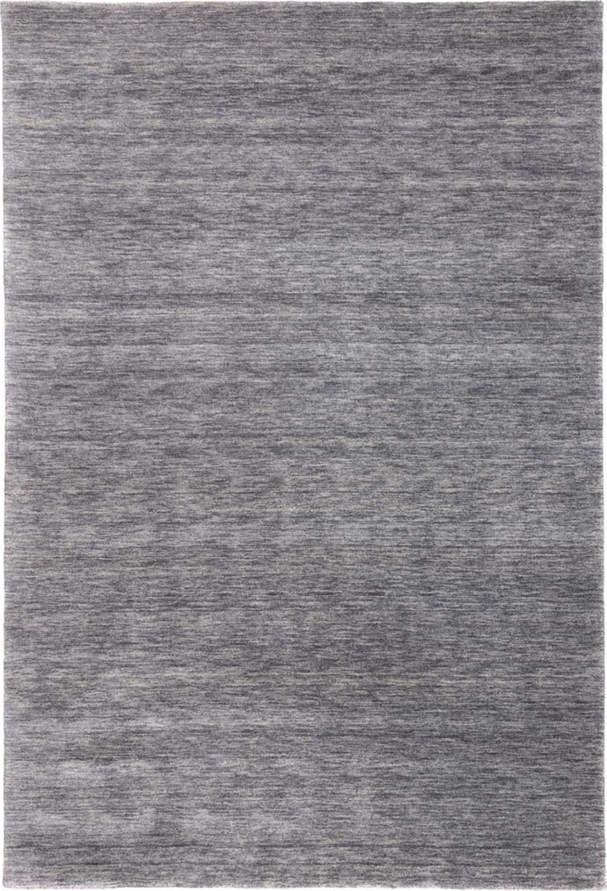 Morgenland Gabbeh Teppich - Uni - rechteckig - 200 x 140 - Grau Bild 1