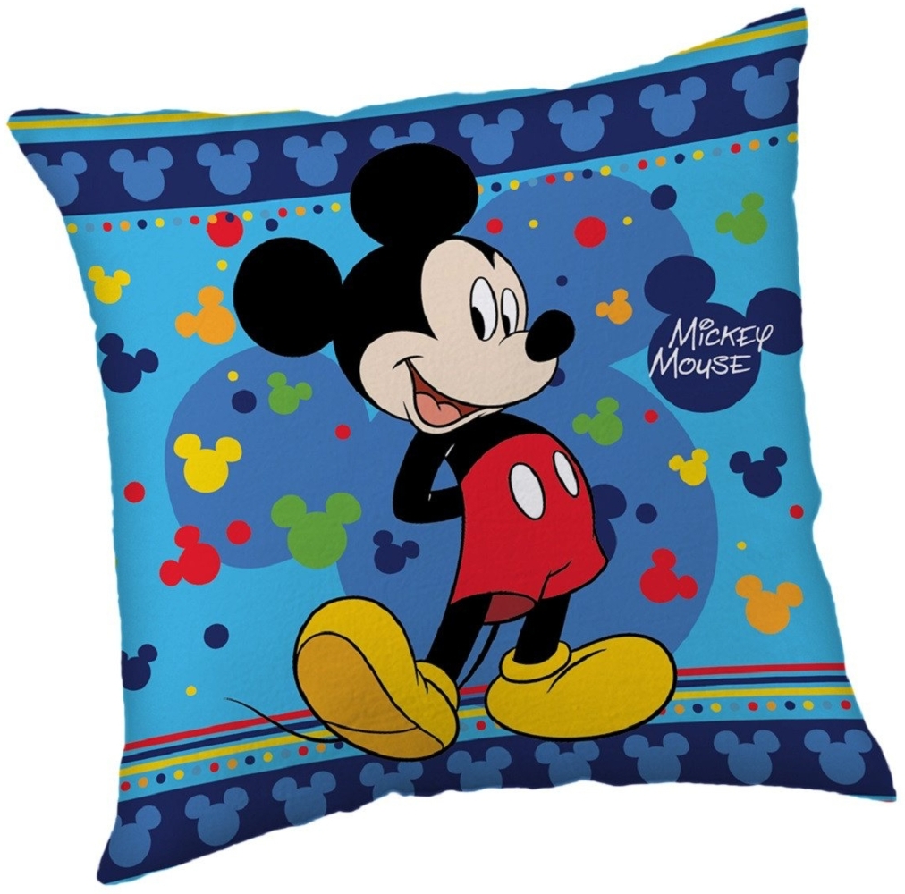 Disney Mickey Mouse Kopfkissen (1 Stück) Premium Dekokissen mit beidseitigem Digitaldruck Bild 1