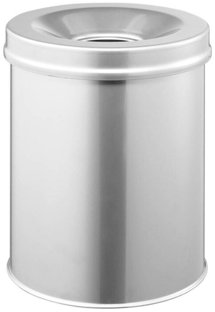 Durable Papierkorb Safe rund 15 Liter, metallic silber Bild 1