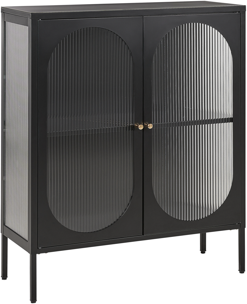 Vitrine SARRE Metall 90 cm 35 cm Schwarz Bild 1