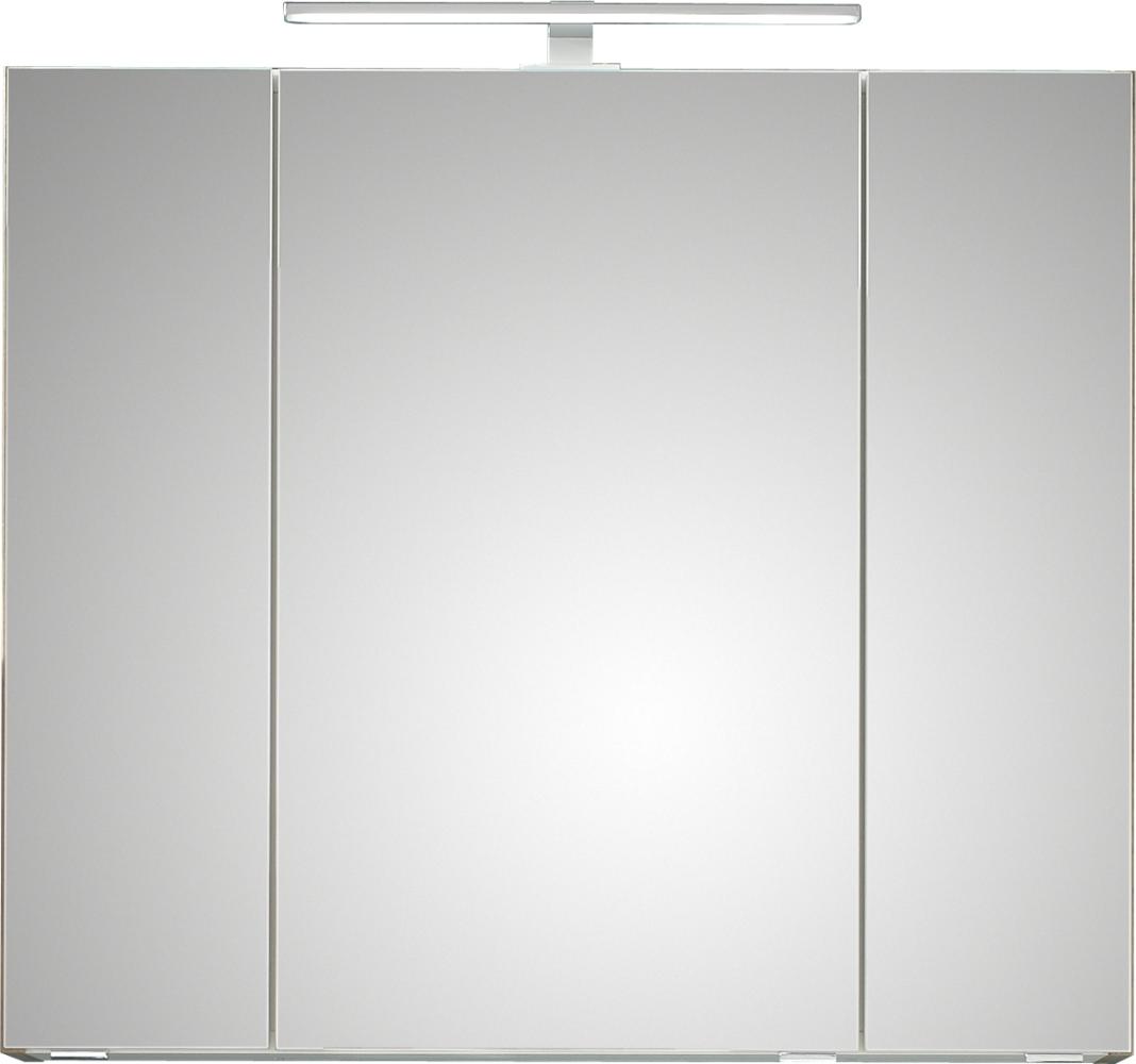 Badezimmerspiegelschrank >Quickset 353< (BxHxT: 80 x 70 x 16 cm) Riviera Eiche quer Bild 1