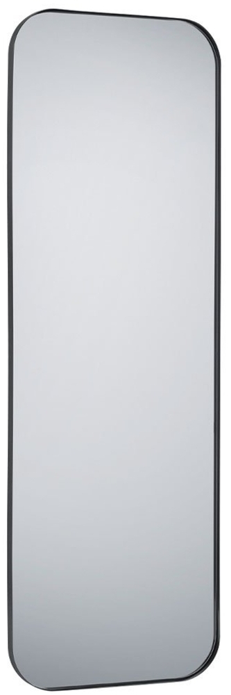 Rahmenspiegel Britta, Glas, Metall, Schwarz, Verspiegelt Bild 1