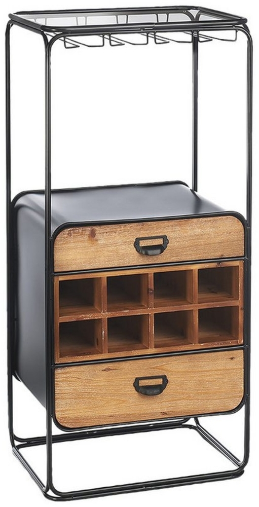 Kobolo Regal Weinregal Barregal - BARI - aus Metall und Holz Bild 1