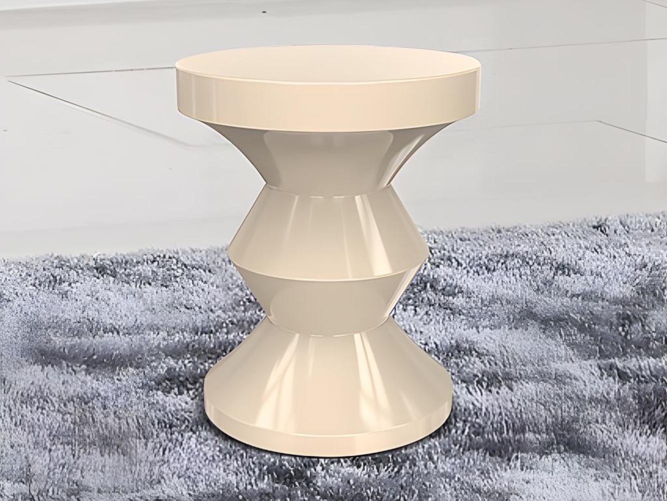 Vente-unique - Beistelltisch aus Metall - Beige - ZOLIMI Bild 1