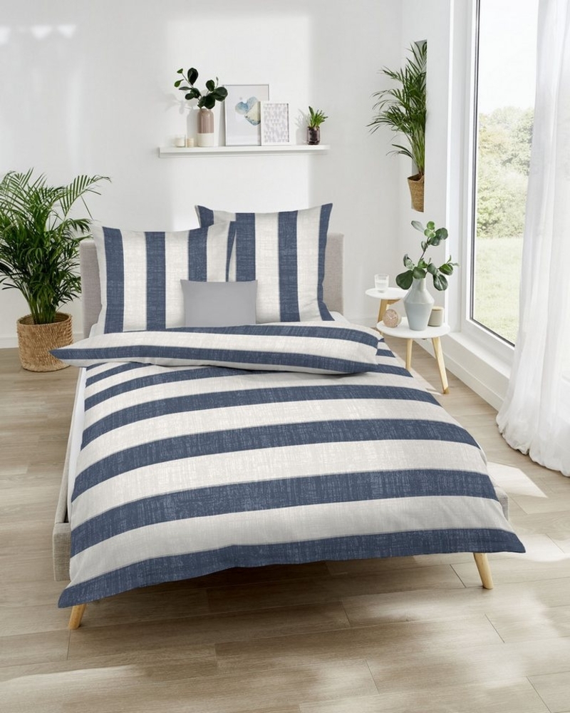 Kaeppel Bettwäsche College, Mako-Satin, 2 teilig, Mit breiten Streifen Bild 1