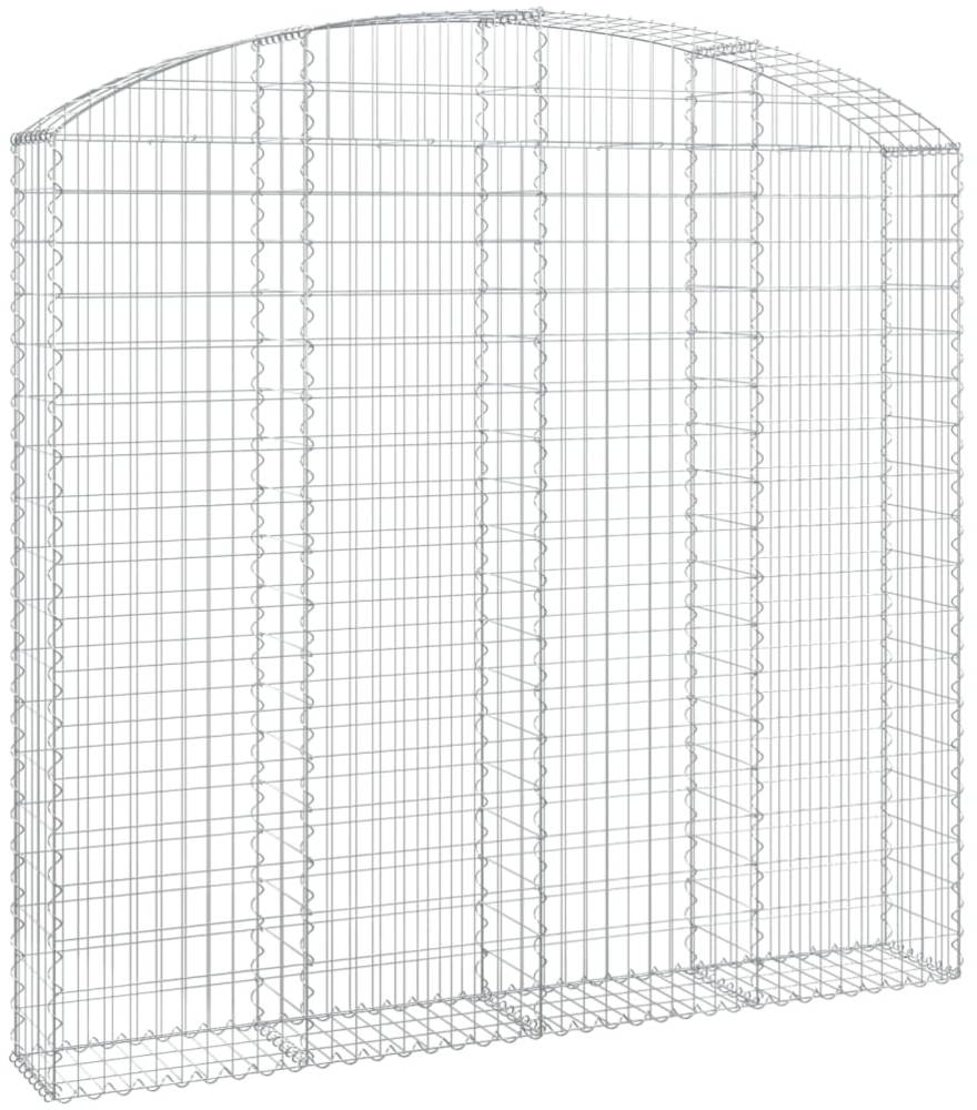 vidaXL Gabione mit Hochbogen 200x30x180/200 cm Verzinktes Eisen 153469 Bild 1