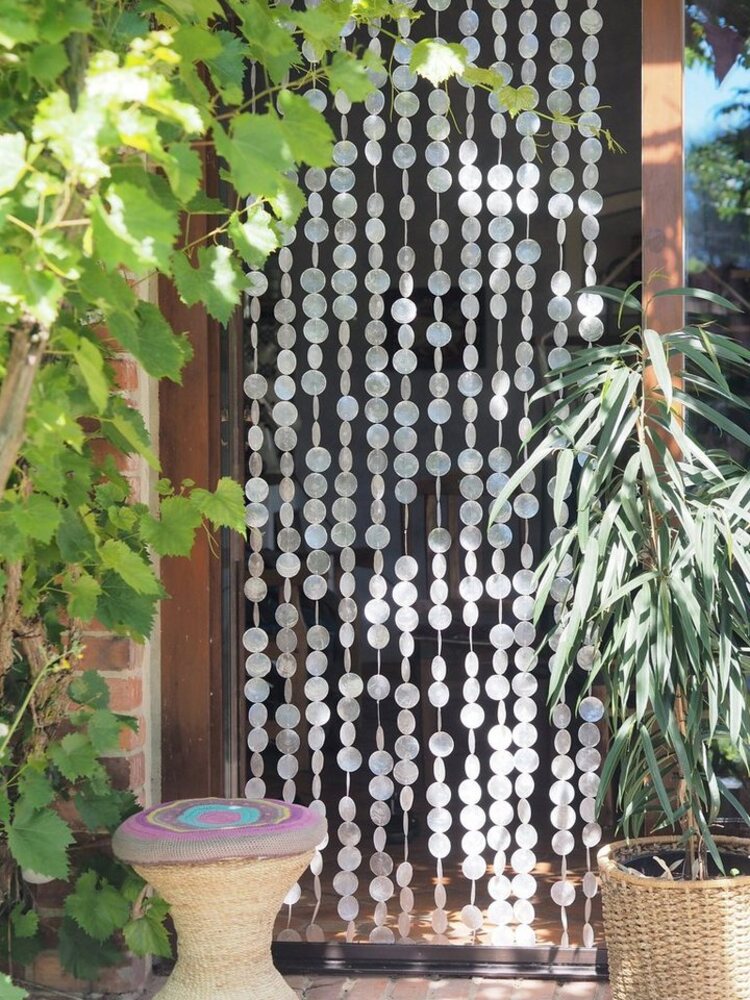 Guru-Shop Vorhang Exotischer Muschelvorhang aus Capiz, Windspiel,.. Bild 1