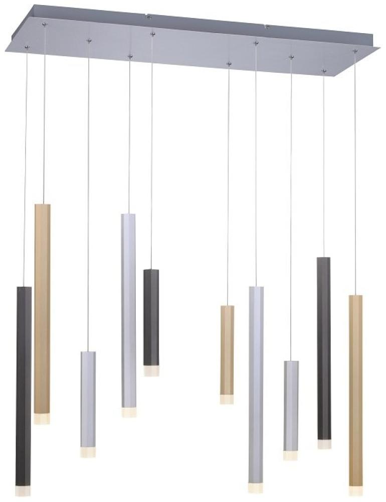 Paul Neuhaus 2528-95 PURE-GEMIN LED-XMO Pendelleuchte aluminium 10-flammig Bild 1