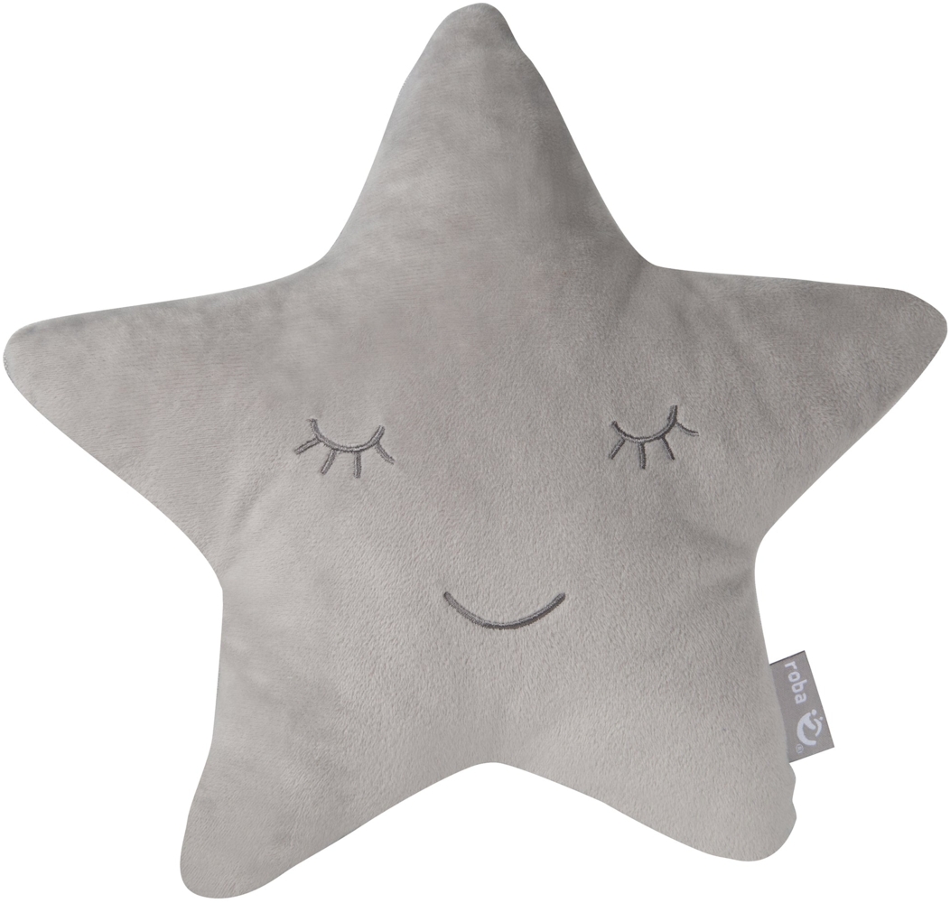 roba Kuschelkissen 'roba Style' - Flauschiges Dekokissen in Stern-Form - Silbergrau Bild 1
