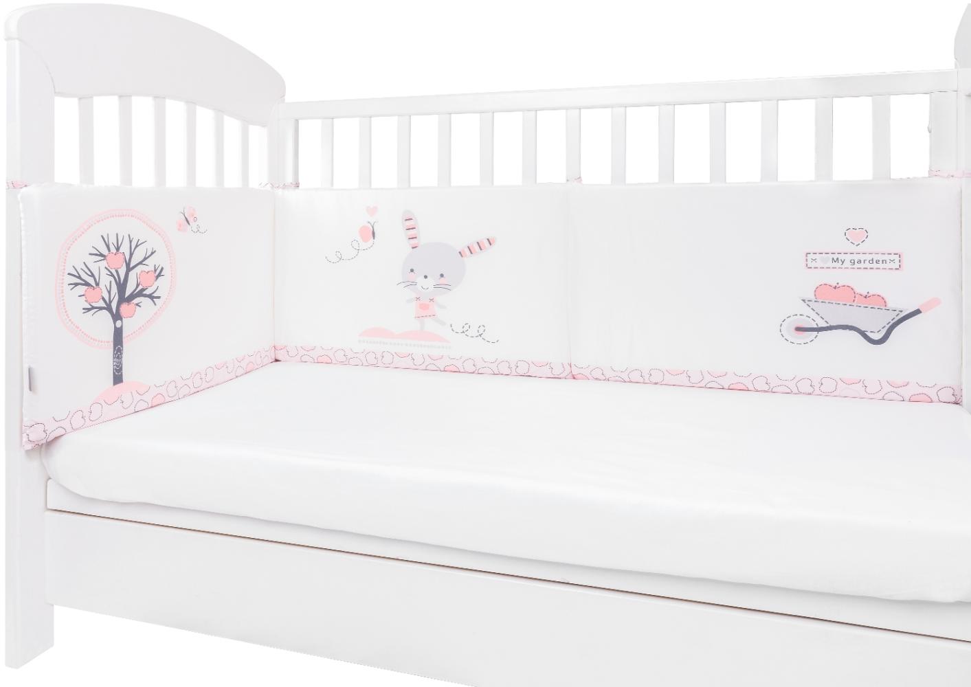 Kikkaboo Nestchen my Home Babybett 140x70 cm Bettumrandung 210 cm Baumwolle pink Bild 1
